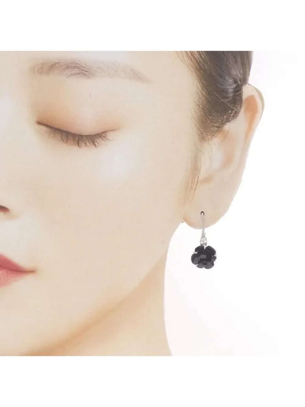 Chanel Camellia Earrings White Gold